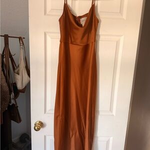 BHLDN Terracotta Midi Dress